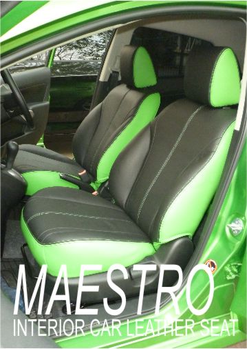   Modifikasi interior Mazda 2, kombinasi jok mobil MBTech dan
kulit 
